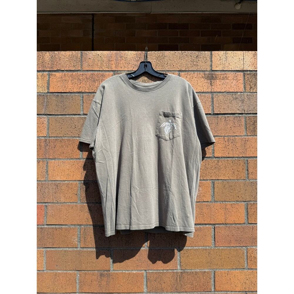 2010 Harley Davidson Y2K Vintage Jet City Seattle Pocket Tee Shirt Olive Green - Picture 4 of 7